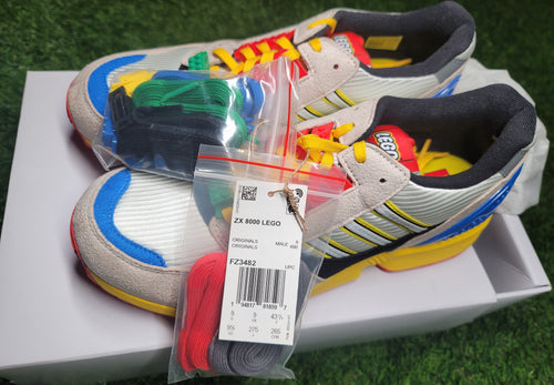 Size 9.5 mens- adidas LEGO ZX 8000 A-ZX Series - Mixed Blocks