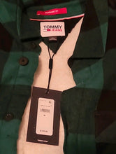 Load image into Gallery viewer, Tommy Jeans Mens Check Flannel Fleece Sherpa Lined Oversized Jacket Medium NWT