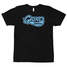 Load image into Gallery viewer, Grind T-Shirt - Black/Carolina Blue